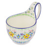 Polish Pottery Bowl with Loop-Handle 16 oz Majestic Creature UNIKAT