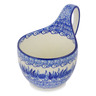 Polish Pottery Bowl with Loop-Handle 16 oz Oceanic Wreath