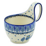 Polish Pottery Bowl with Loop-Handle 16 oz Pastel Hooter UNIKAT