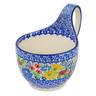 Polish Pottery Bowl with Loop-Handle 16 oz Patio Views UNIKAT