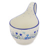 Polish Pottery Bowl with Loop-Handle 16 oz Petal Grove