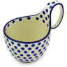 Polish Pottery Bowl with Loop Handle 16 oz Polka Dot Delight