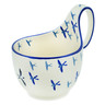 Polish Pottery Bowl with Loop Handle 16 oz Soaring Swallows UNIKAT