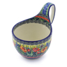 Polish Pottery Bowl with Loop Handle 16 oz Splendid Morning Glow UNIKAT