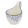 Polish Pottery Bowl with Loop-Handle 16 oz Splish Splash