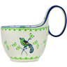 Polish Pottery Bowl with Loop-Handle 16 oz Spring Melody