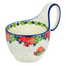 Polish Pottery Bowl with Loop-Handle 16 oz Spring&#039;s Arrival