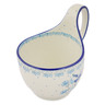 Polish Pottery Bowl with Loop-Handle 16 oz Spring Sprouts