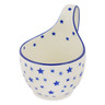Polish Pottery Bowl with Loop-Handle 16 oz Starlit