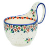Polish Pottery Bowl with Loop-Handle 16 oz Strawberry Blossom