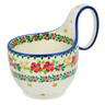 Polish Pottery Bowl with Loop-Handle 16 oz Summer Blossoms