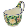 Polish Pottery Bowl with Loop-Handle 16 oz Summer In The 60's UNIKAT