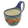 Polish Pottery Bowl with Loop-Handle 16 oz Sweet Leilani UNIKAT
