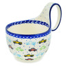 Polish Pottery Bowl with Loop-Handle 16 oz Traffic Jam