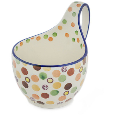 Polish Pottery Bowl with Loop-Handle 16 oz UNIKAT