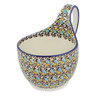 Polish Pottery Bowl with Loop-Handle 16 oz UNIKAT