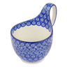 Polish Pottery Bowl with Loop-Handle 16 oz Wagon Wheel