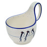 Polish Pottery Bowl with Loop-Handle 16 oz Waiting UNIKAT