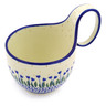 Polish Pottery Bowl with Loop Handle 16 oz Water Tulip