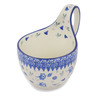 Polish Pottery Bowl with Loop-Handle 16 oz Windblown