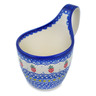 Polish Pottery Bowl with Loop-Handle 7&quot; Dancing Strawberries