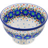 Polish Pottery Bowl with Pedestal 10&quot; Fascinating Flora UNIKAT