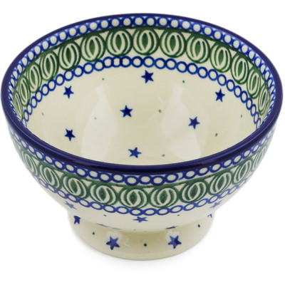 Polish Pottery Bowl with Pedestal 5&quot; Copernicus