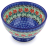 Polish Pottery Bowl with Pedestal 5&quot; Maraschino