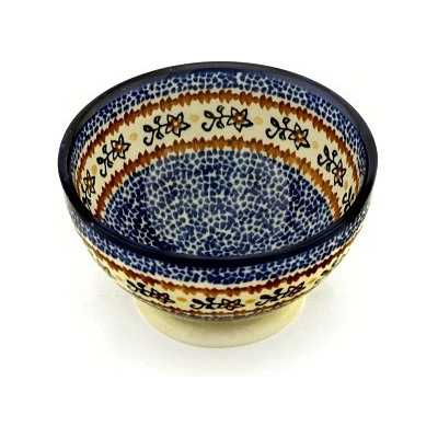 Polish Pottery Bowl with Pedestal 5&quot; Southern Trail