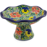 Polish Pottery Bowl with Pedestal 8&quot; Breathtaking UNIKAT