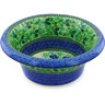 Polish Pottery Bowl with Rolled Lip 12&quot; Spring Garden UNIKAT