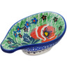 Polish Pottery Bowl with Spout 4&quot; Playful Poppy UNIKAT