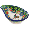 Polish Pottery Bowl with Spout 4&quot; Rooster&#039;s Crow UNIKAT