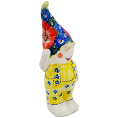 Polish Pottery Boy Figurine 7&quot; Happy Daisy UNIKAT