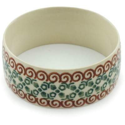 Polish Pottery Bracelet 3&quot; Grecian Sea
