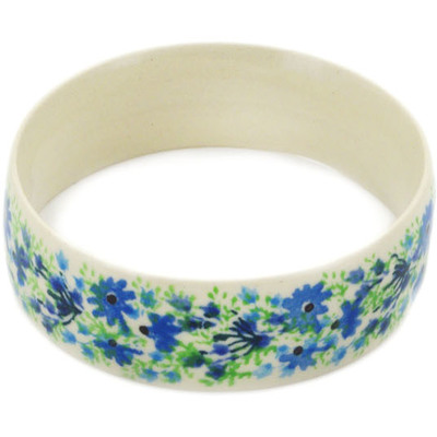 Polish Pottery Bracelet 3&quot; Lavender Meadow UNIKAT