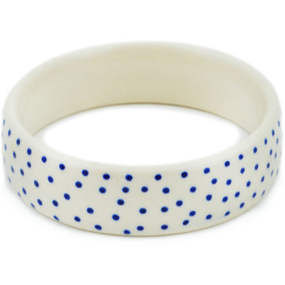 Polish Pottery Bracelet 3&quot; Misty Blue UNIKAT