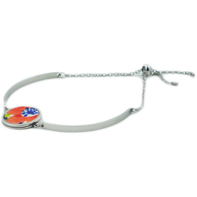 Ceramic, Metal, Cord Bracelet 5&quot; Colorful Days