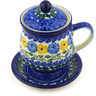 Polish Pottery Brewing Mug 10 oz Daffodils &amp; Daisies