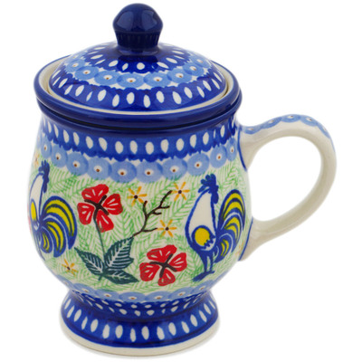 Polish Pottery Brewing Mug 10 oz Rise And Shine UNIKAT