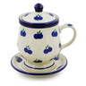 Polish Pottery Brewing Mug 10 oz Wild Blueberry