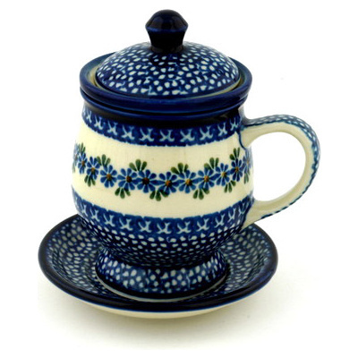 Polish Pottery Brewing Mug 10 oz Wildflower Garland