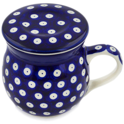 Polish Pottery Brewing Mug 11 oz Blue Eyes