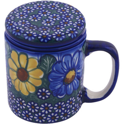 Polish Pottery Brewing Mug 13 oz UNIKAT