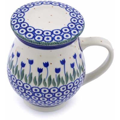 Polish Pottery Brewing Mug 14 oz Water Tulip