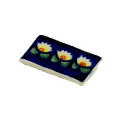 Polish Pottery Brooch 2&quot; Waterlily