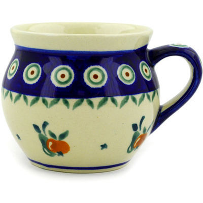 Polish Pottery Bubble Mug 10 oz Apple Pears