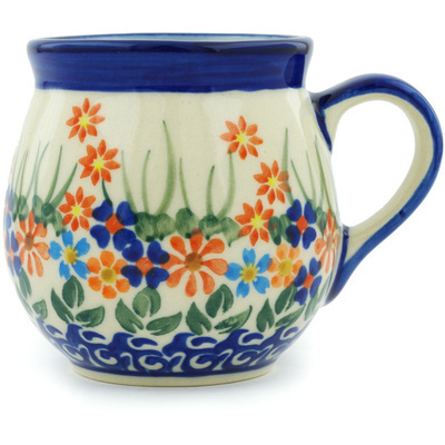 Polish Pottery Bubble Mug 10 oz Blissful Daisy