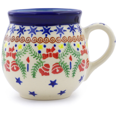 Polish Pottery Bubble Mug 10 oz Christmas Garland