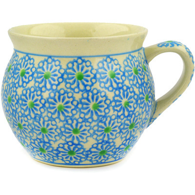 Polish Pottery Bubble Mug 10 oz Daisies